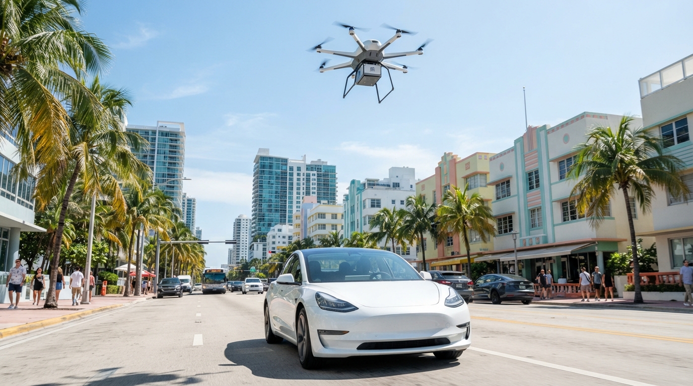 Tesla a lancé Robotaxi à Miami sans conducteur de sécurité