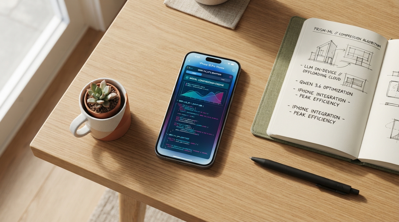Apple Negocia com PrismML para Comprimir Modelos de IA como Qwen 3.6 para iPhone