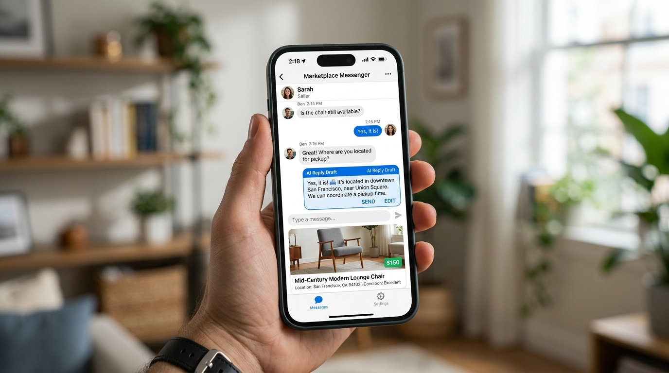 Meta AI in Facebook Marketplace now automatically replies to buyers on behalf of sellers