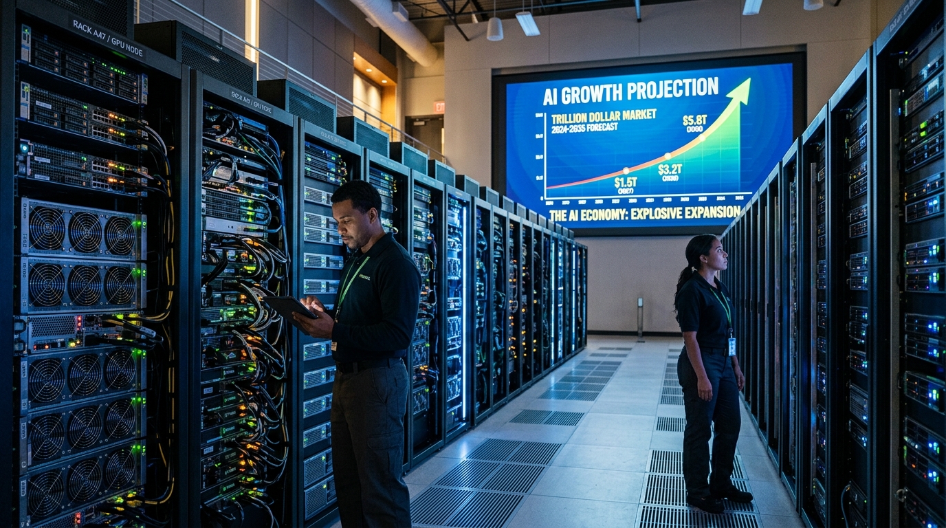 مؤسس Nvidia يتوقع إيرادات بقيمة تريليون دولار من عتاد AI بحلول نهاية 2027