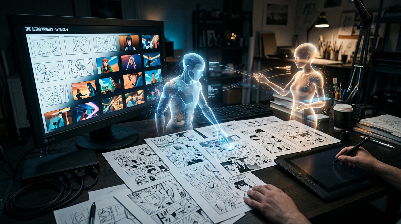 Manga2Animate: sistema multiagente transforma mangá em anime por meio de roteiro e storyboard