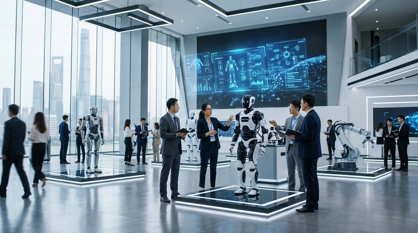 Un foro de IA industrial en Shanghái presenta un sistema operativo para IA física y un salón 6S