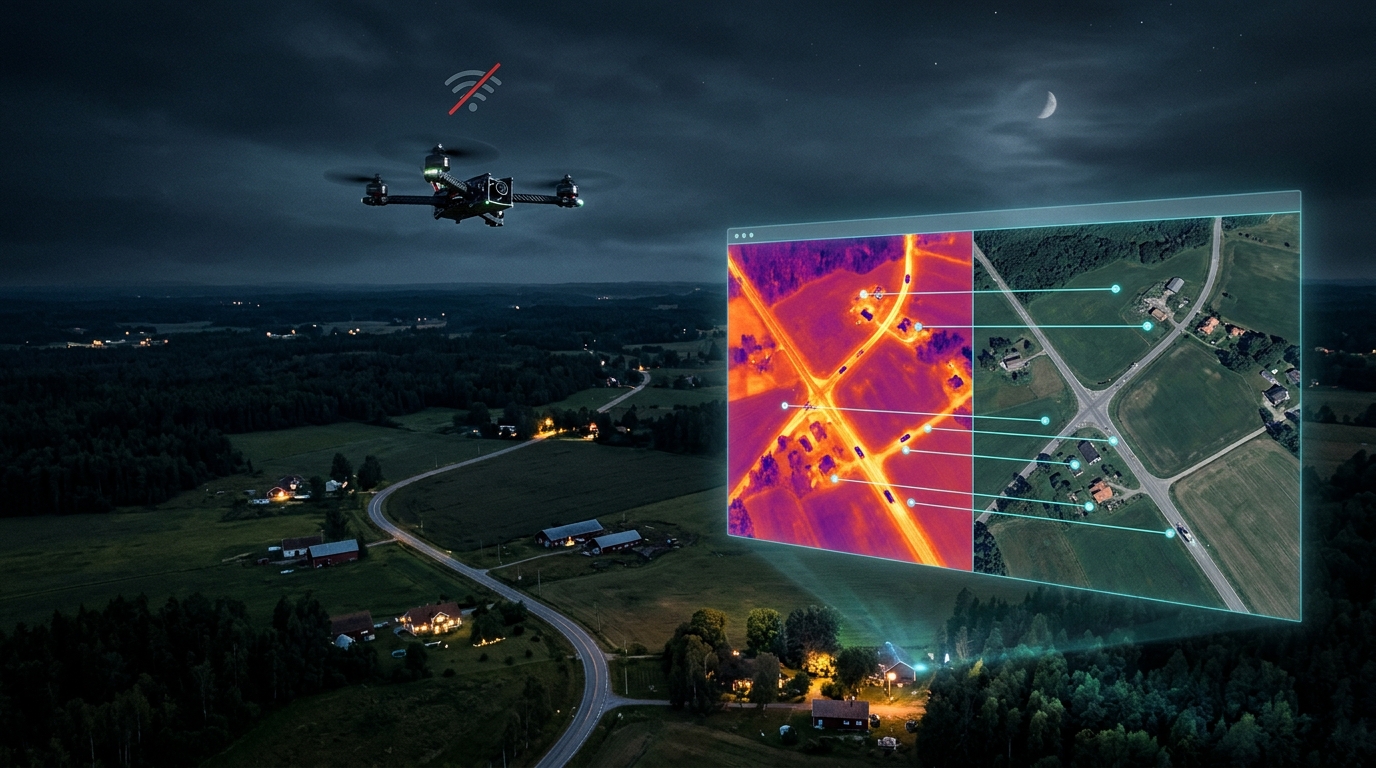 SAMF Teaches Drones to Locate Themselves on a Satellite Map Using Thermal Imaging, No GNSS Required