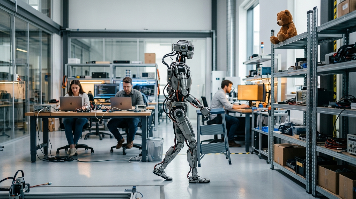 Six Months In, Li Hongyang's Team Shows a Robot That Fetches Its Own Step Stool