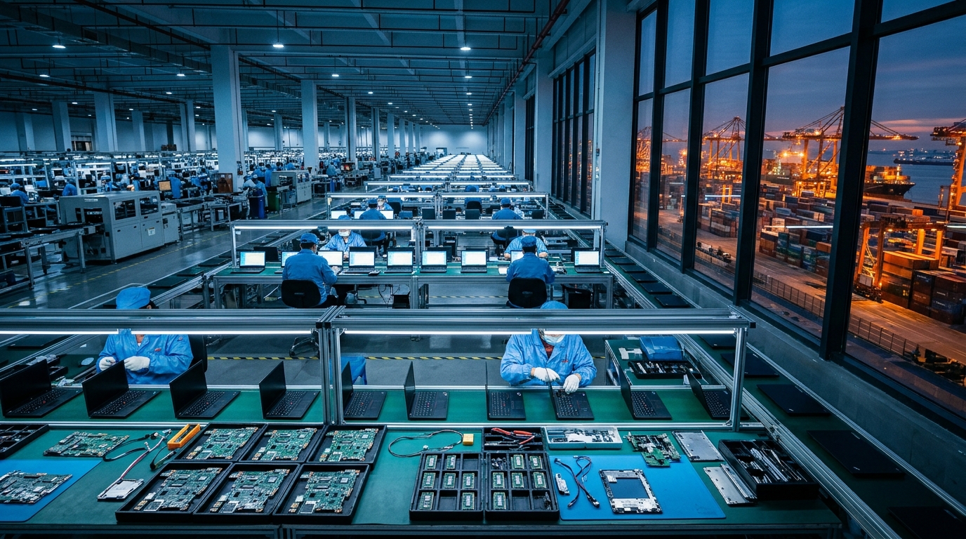 Les fabricants de PC portables reviennent sur leur départ de Chine : la part hors RPC tombera à 21%
