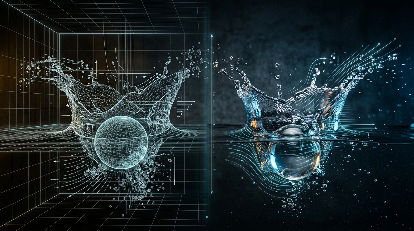 Fluid-Gen-Zero hands water physics to a simulator and cuts fluid flow error by 84%