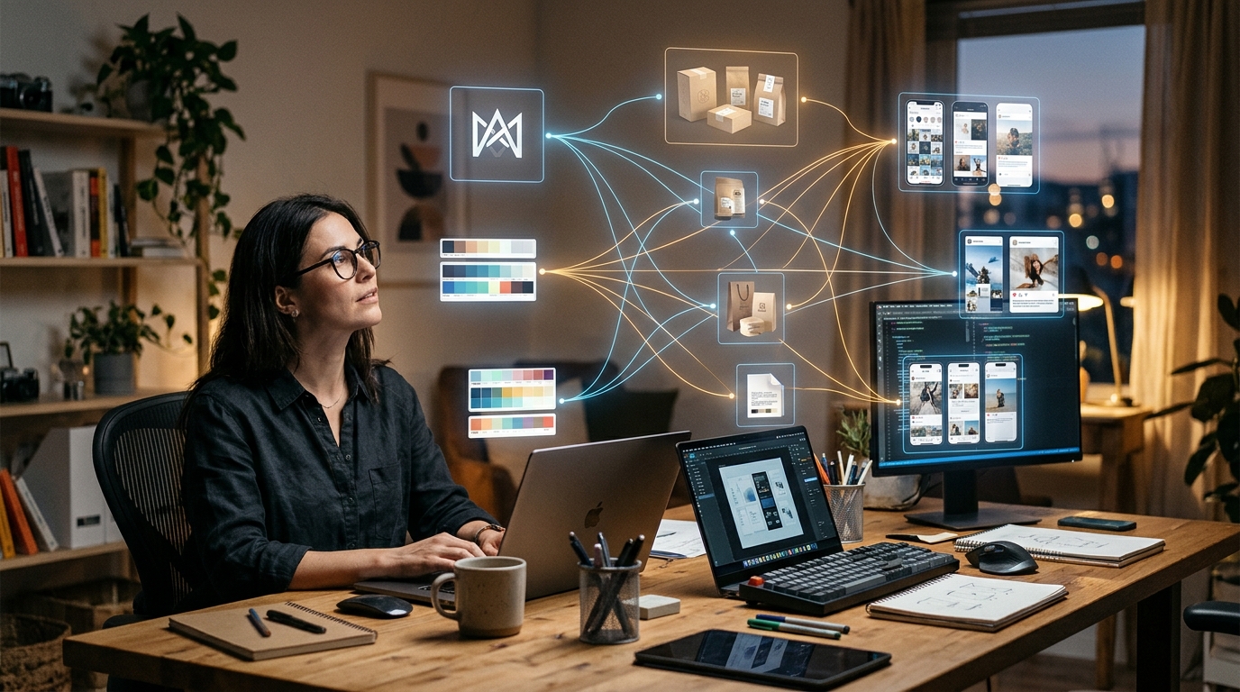Design Anything mantém o briefing em projetos grandes: +25% em 24 artefatos