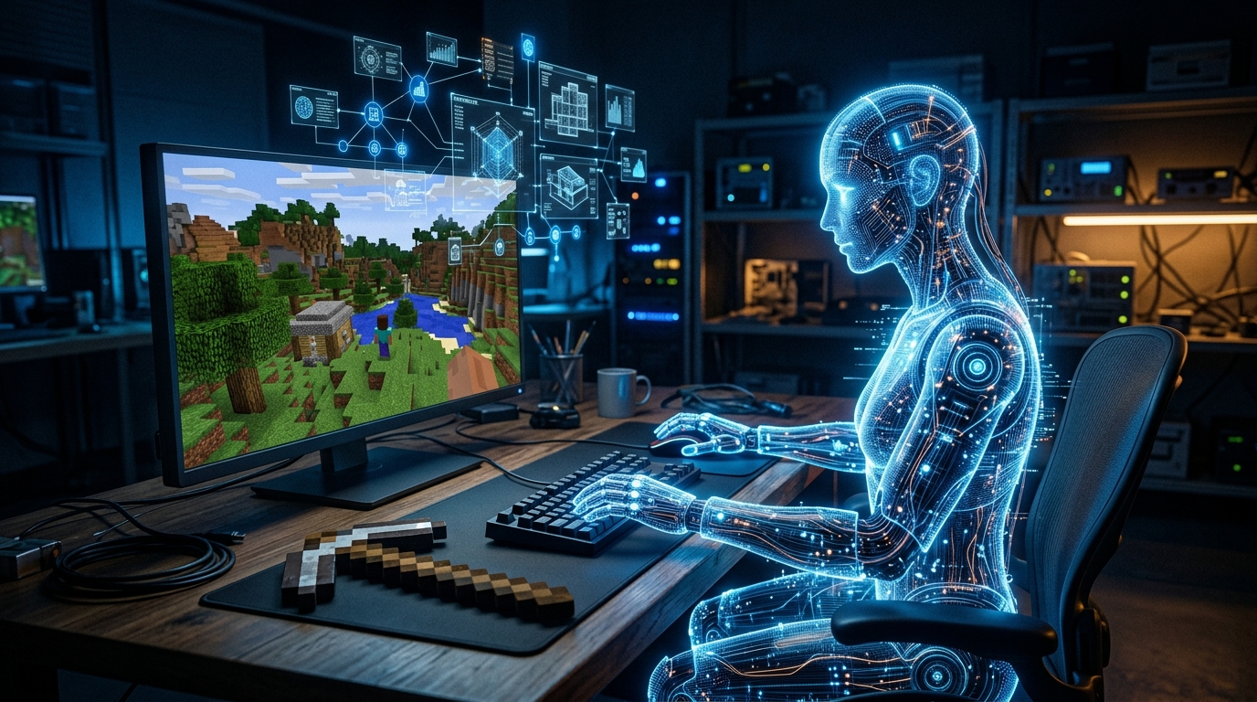 HiSTEVE 1.0 joga Minecraft com mouse e teclado: 85,0% no MineStudio Bench