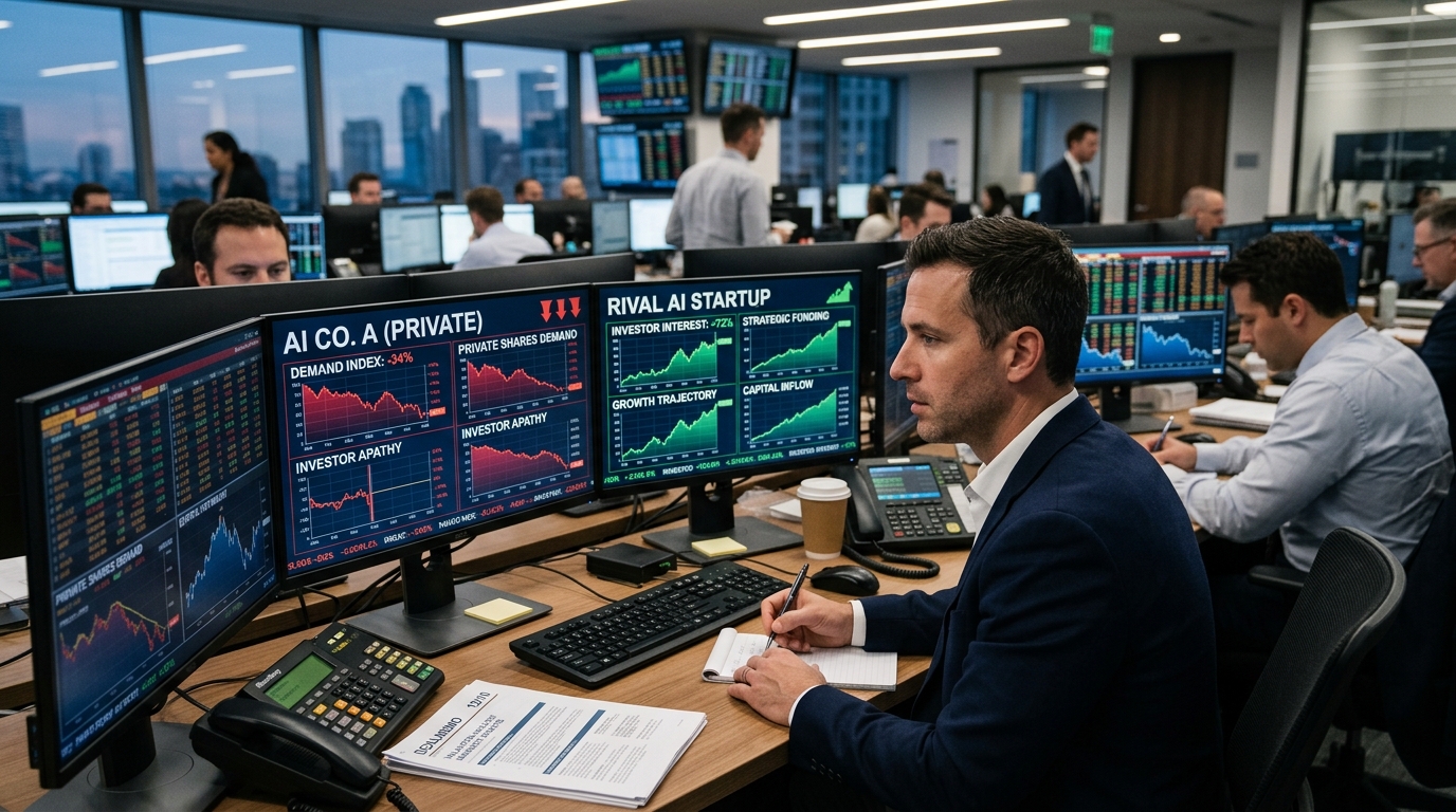 Interesse em ações da OpenAI no mercado secundário diminui enquanto investidores migram para Anthropic