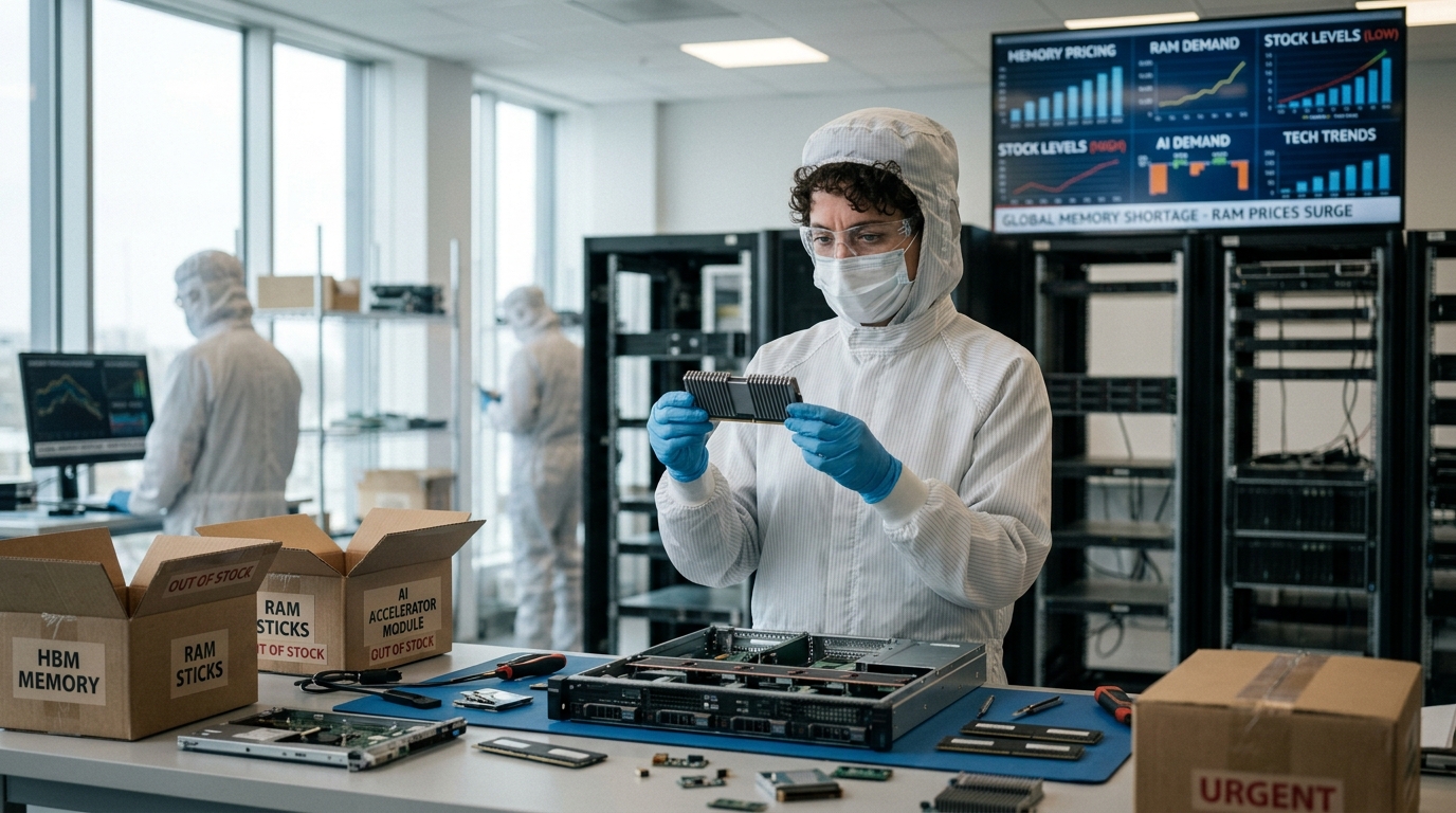 Pénurie de mémoire : les prix de la RAM s'envolent en raison des entreprises d'IA