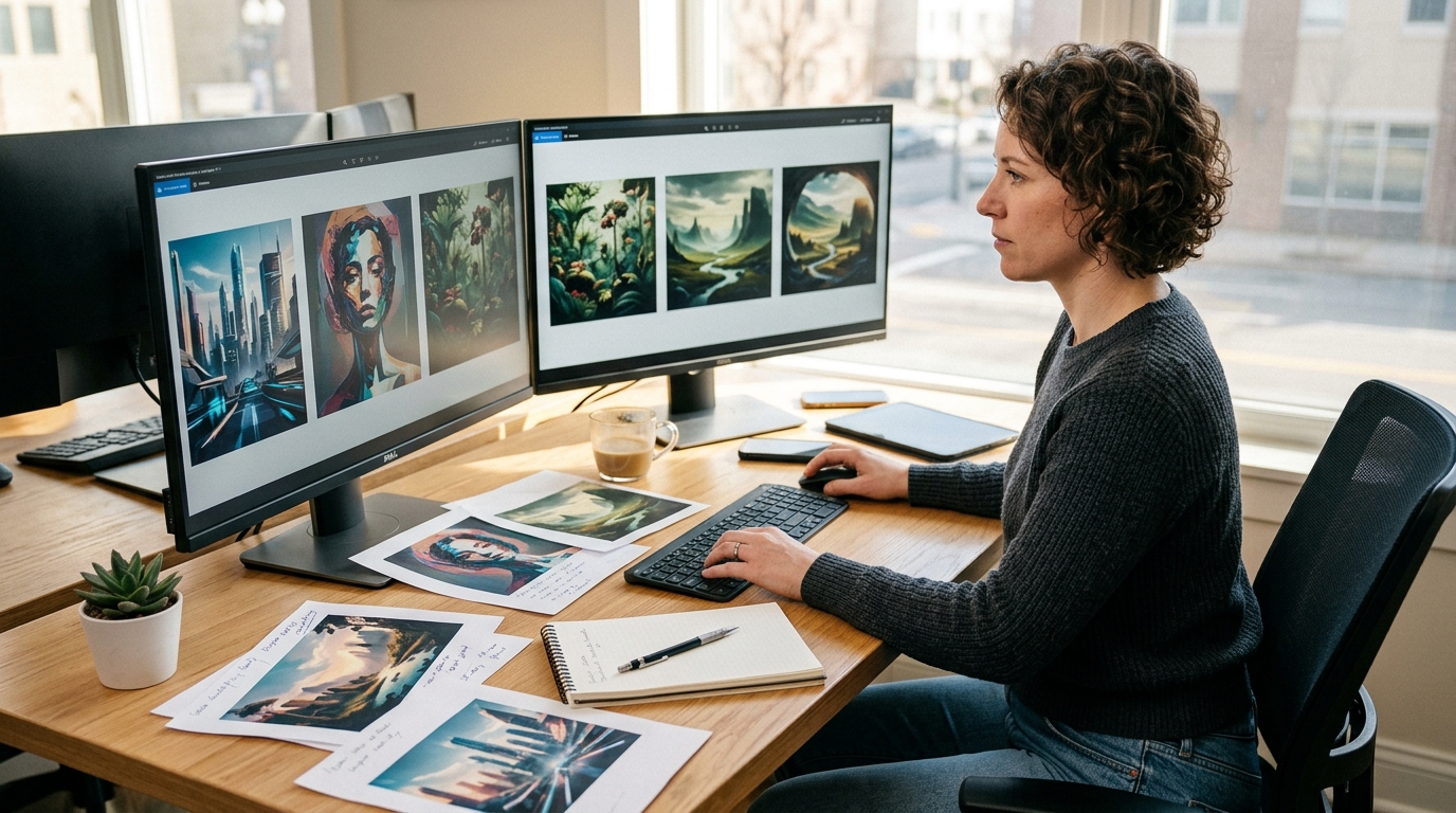 Cinco generadores de imágenes con AI gratis: una prueba honesta de 2026