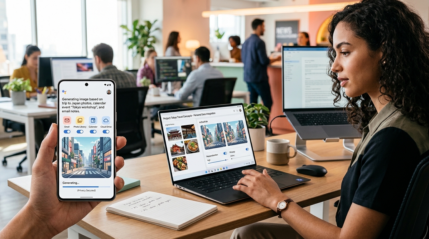 Google adiciona geração de imagens ao Gemini baseada em e-mails, fotos e calendário