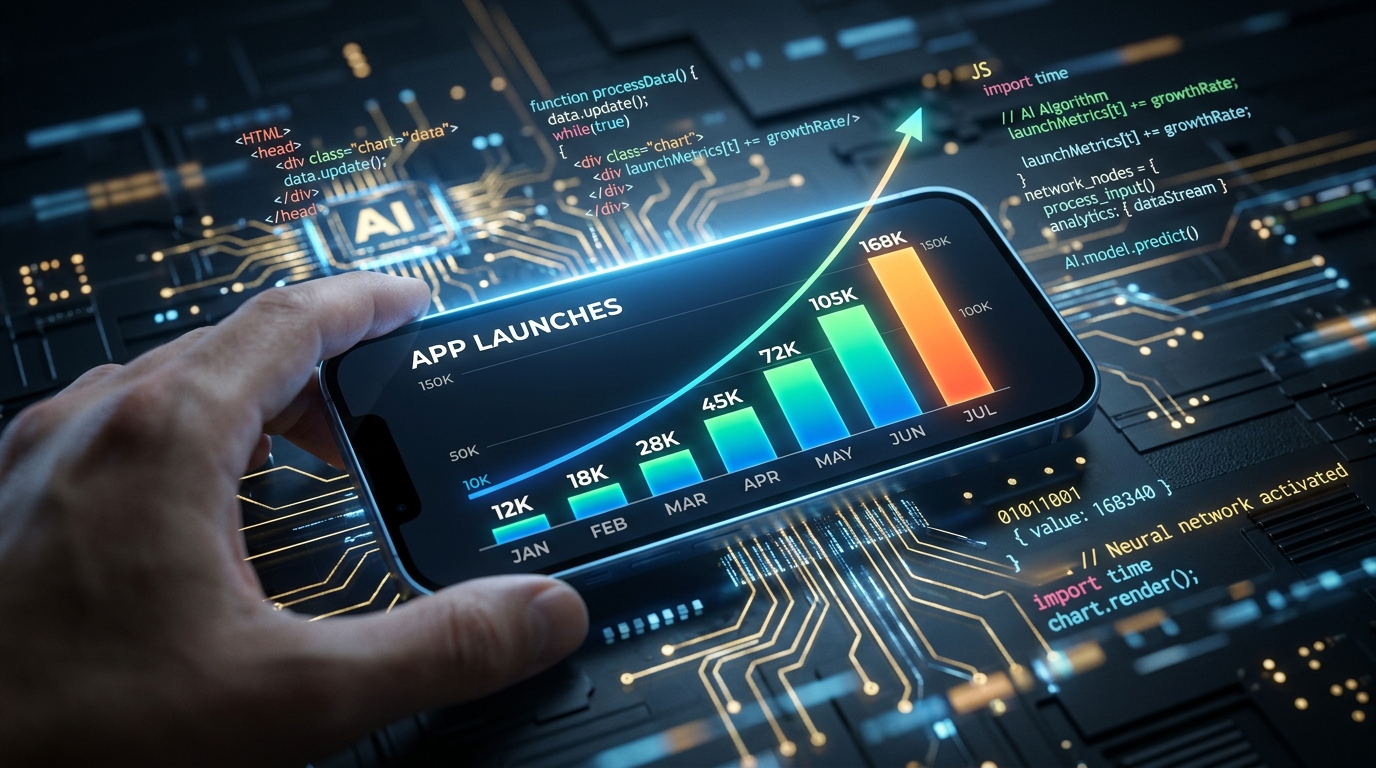 App Store переживает новый бум запусков — Appfigures связывает рост с AI-инструментами