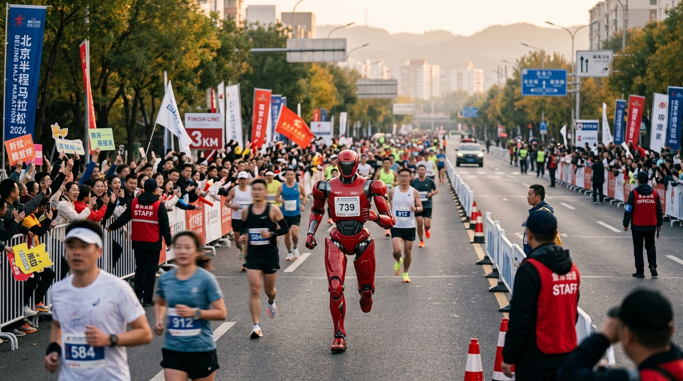 Chinese Humanoid Robot Completes Half-Marathon in 50 Minutes — Faster Than World Record