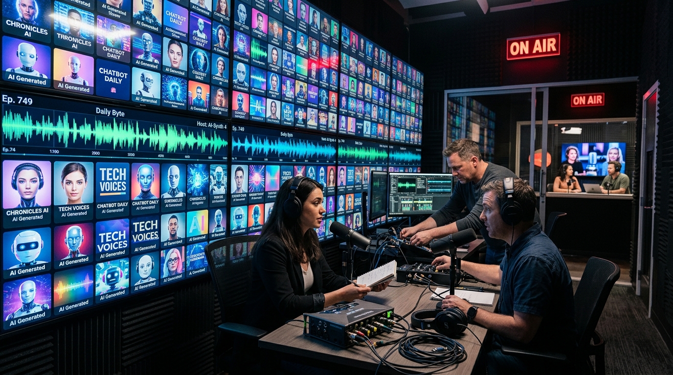 Podcast Index: почти 40% новых подкастов уже создает ИИ, и рынок аудио встревожен