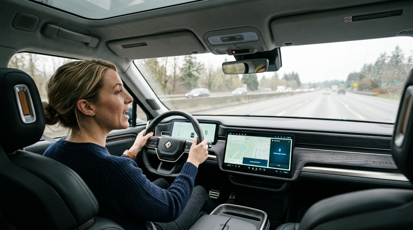 Rivian a lancé un assistant vocal dans les véhicules électriques R1S et R1T