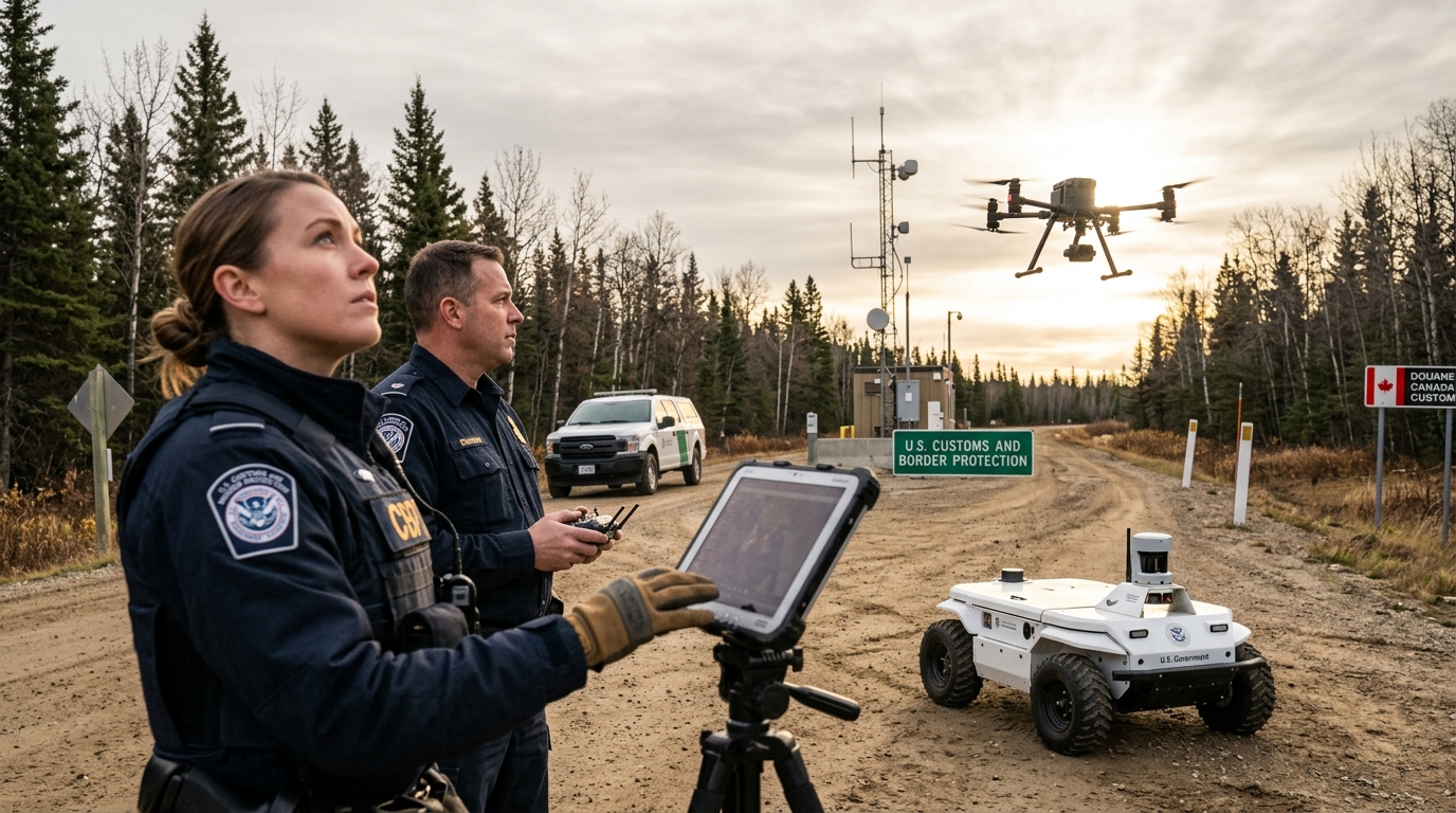 DHS testará drones autônomos com 5G na fronteira entre EUA e Canadá em novembro de 2026