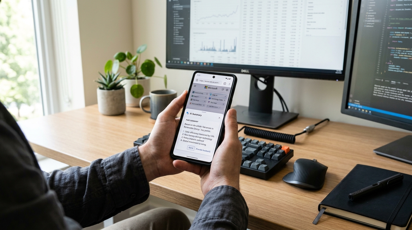 6 nouvelles fonctions AI ont fait de Microsoft Edge le meilleur navigateur mobile