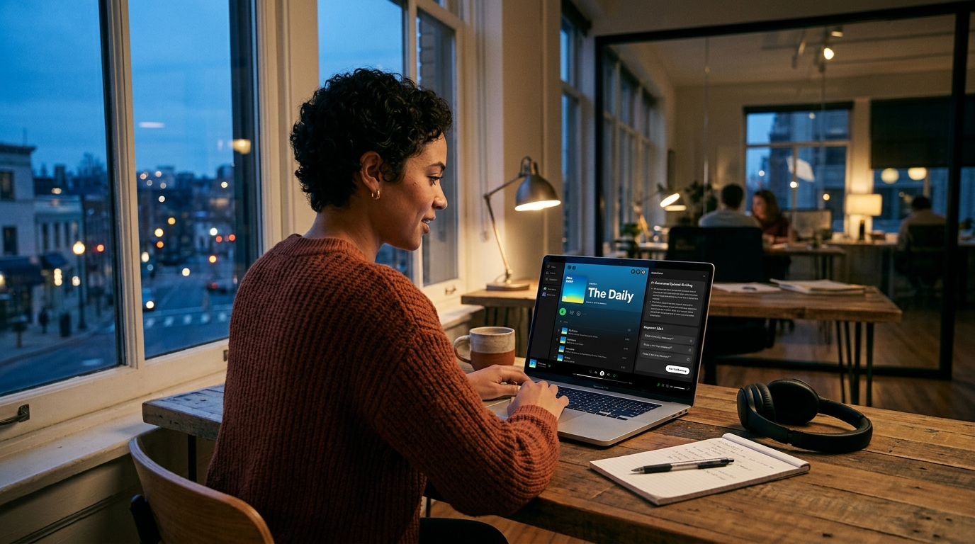 Spotify adiciona geração de resumos e perguntas e respostas com IA para podcasts