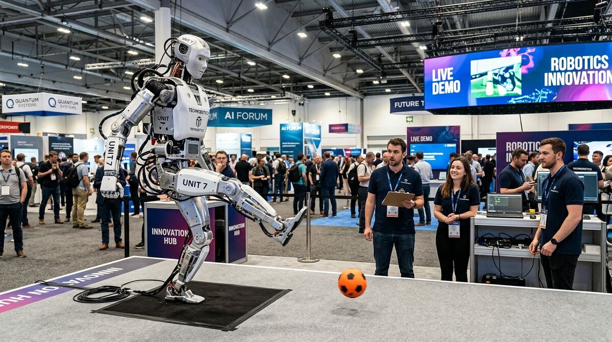 Robots humanoïdes chinois au MWC Shanghai : pénaltis et musique de piano