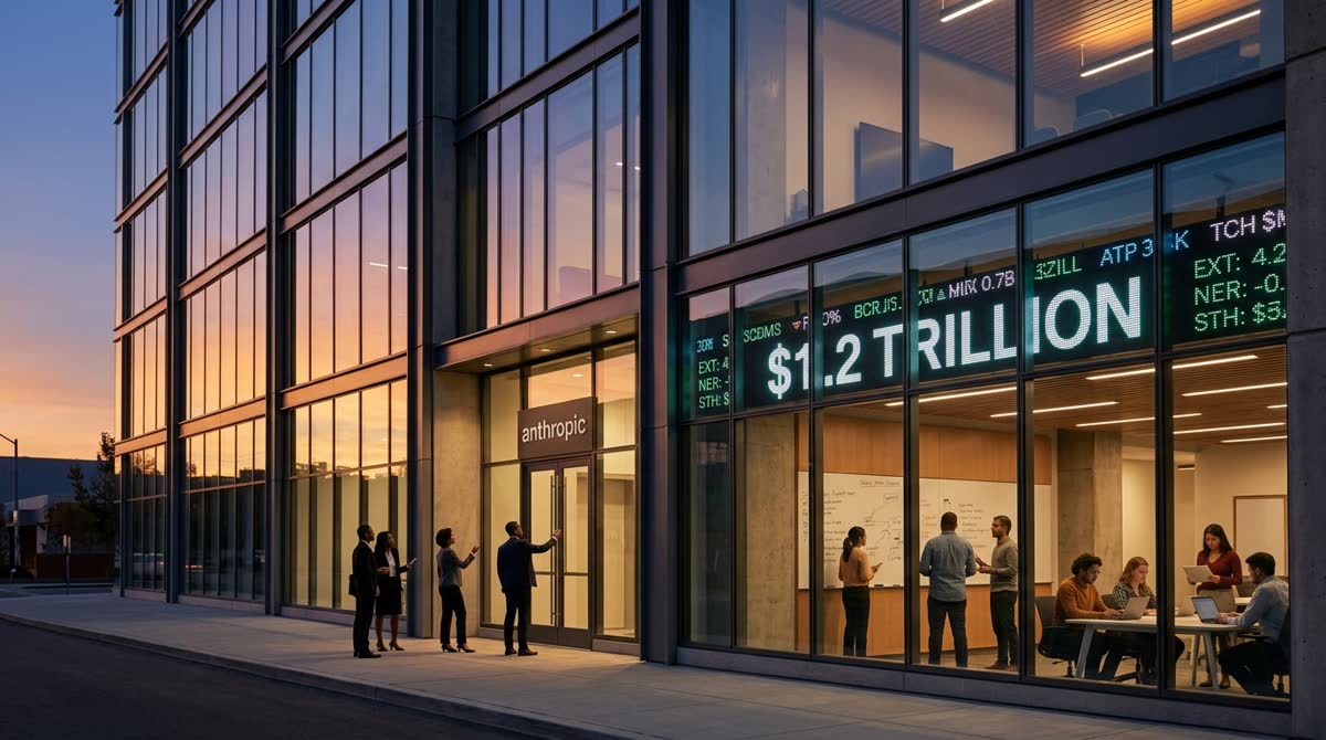 Anthropic se dispara hasta una valoración de US$ 1,2 billones — un alza del 550% en un año