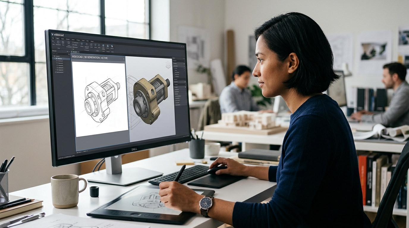 L'agent d'IA VideoCAD crée des objets 3D à partir d'esquisses