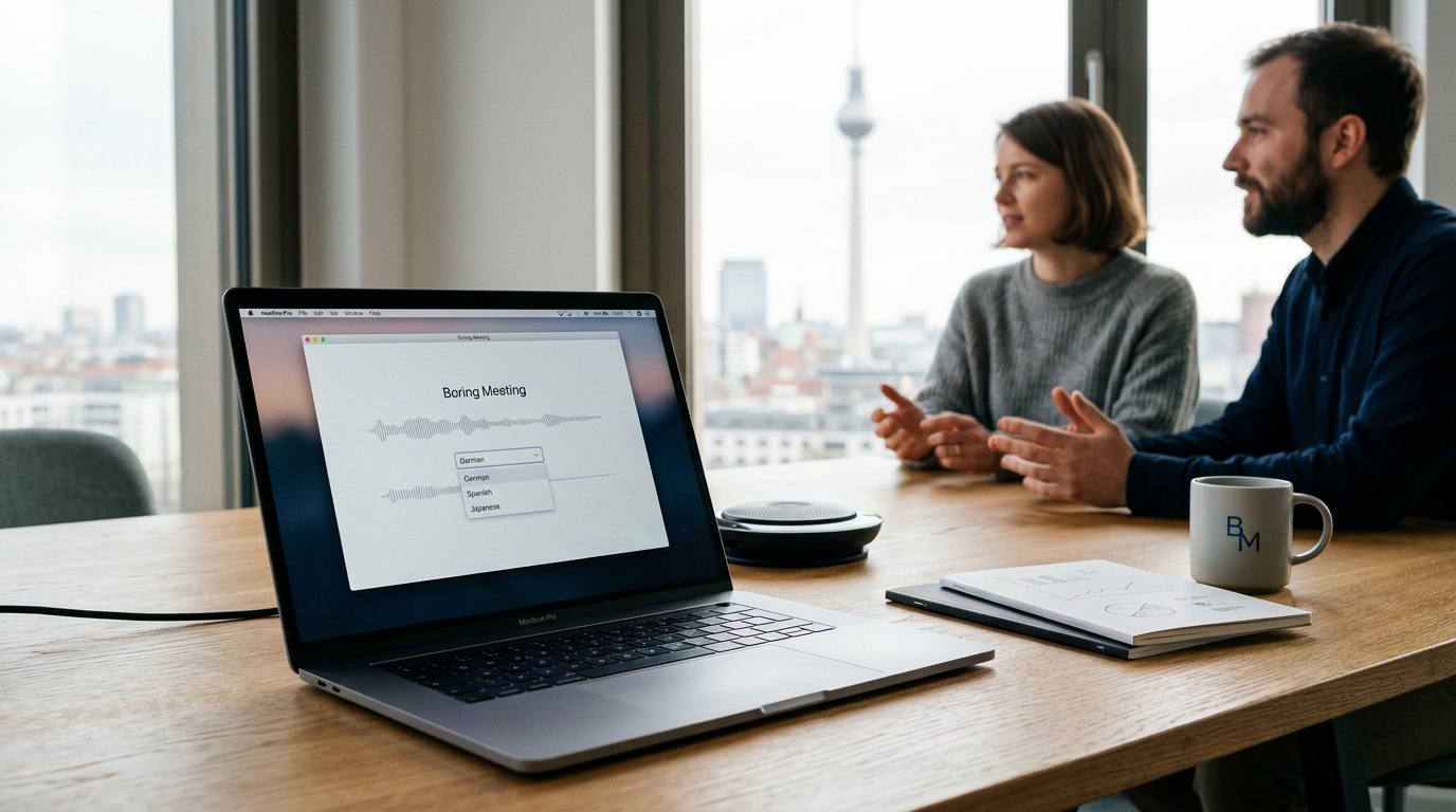 Boring Meeting pour macOS ajoute 32 langues et une transcription locale des réunions plus rapide