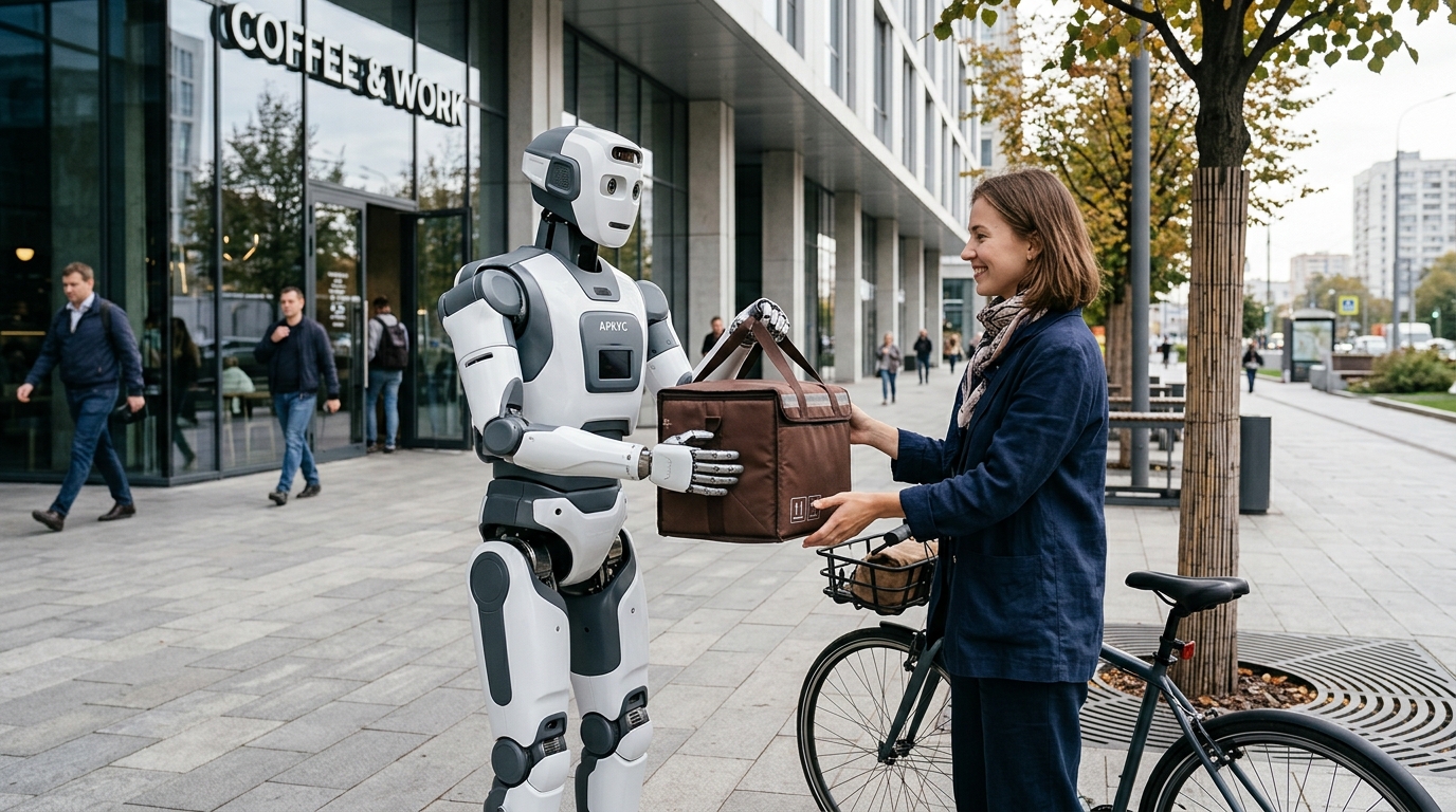 Efko and HSE present humanoid courier robot Arkus for urban delivery