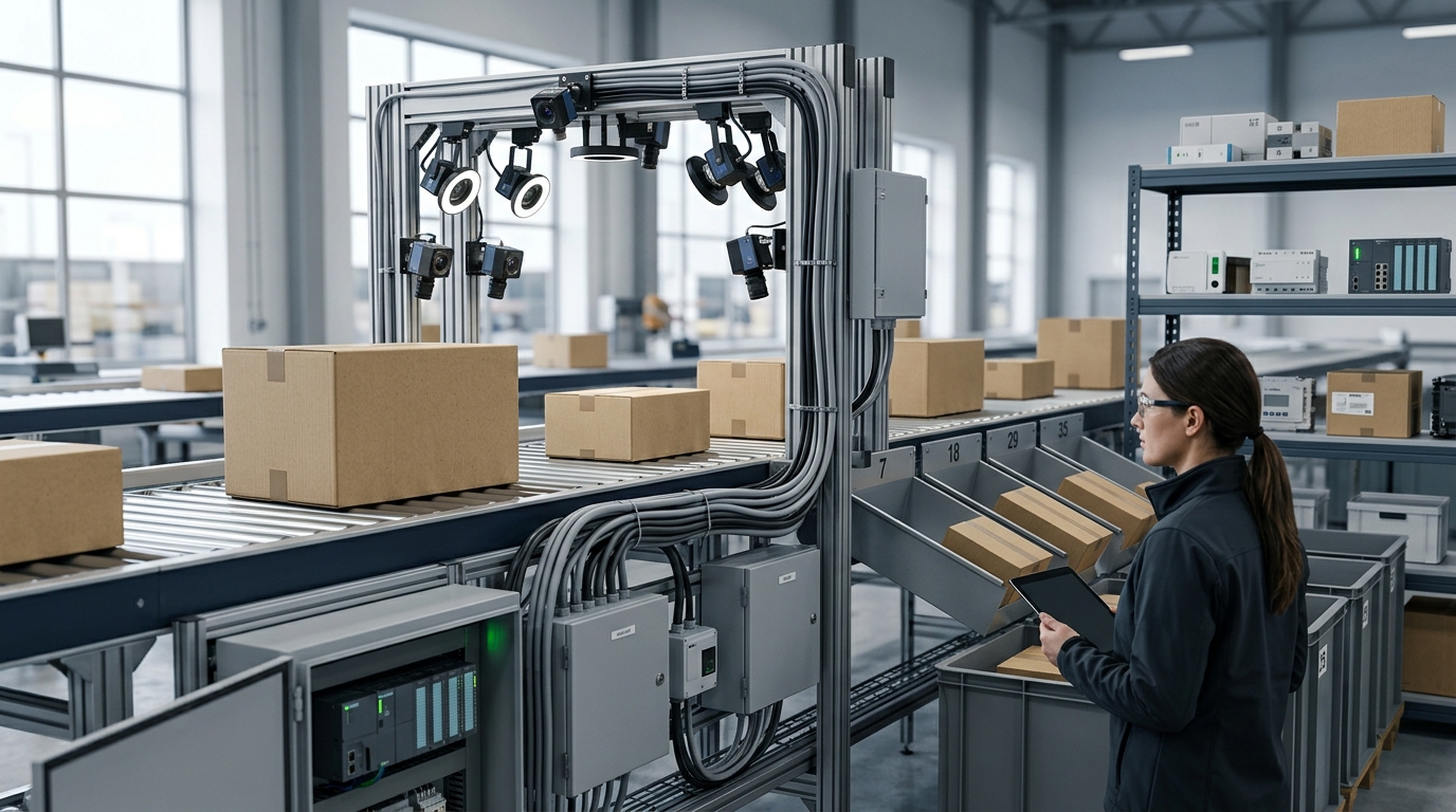 Wiren Board a relié la vision industrielle, le WMS et le convoyeur dans une ligne de tri à 41 destinations